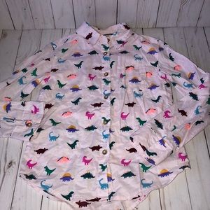 Cat & Jack button up Dinosaur blouse size medium